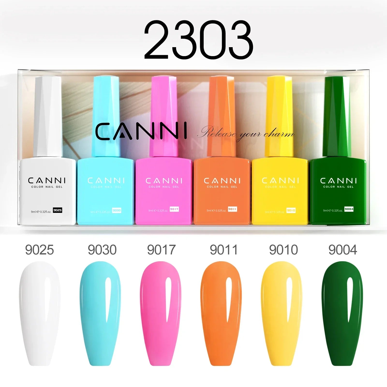 49375385092435 CANNI PureCare HEMA-freies Gel-Nagellack Set 6 Farben