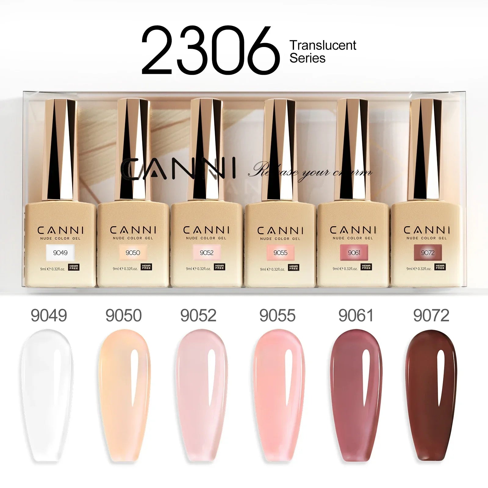 49375385321811 CANNI PureCare HEMA-freies Gel-Nagellack Set 6 Farben