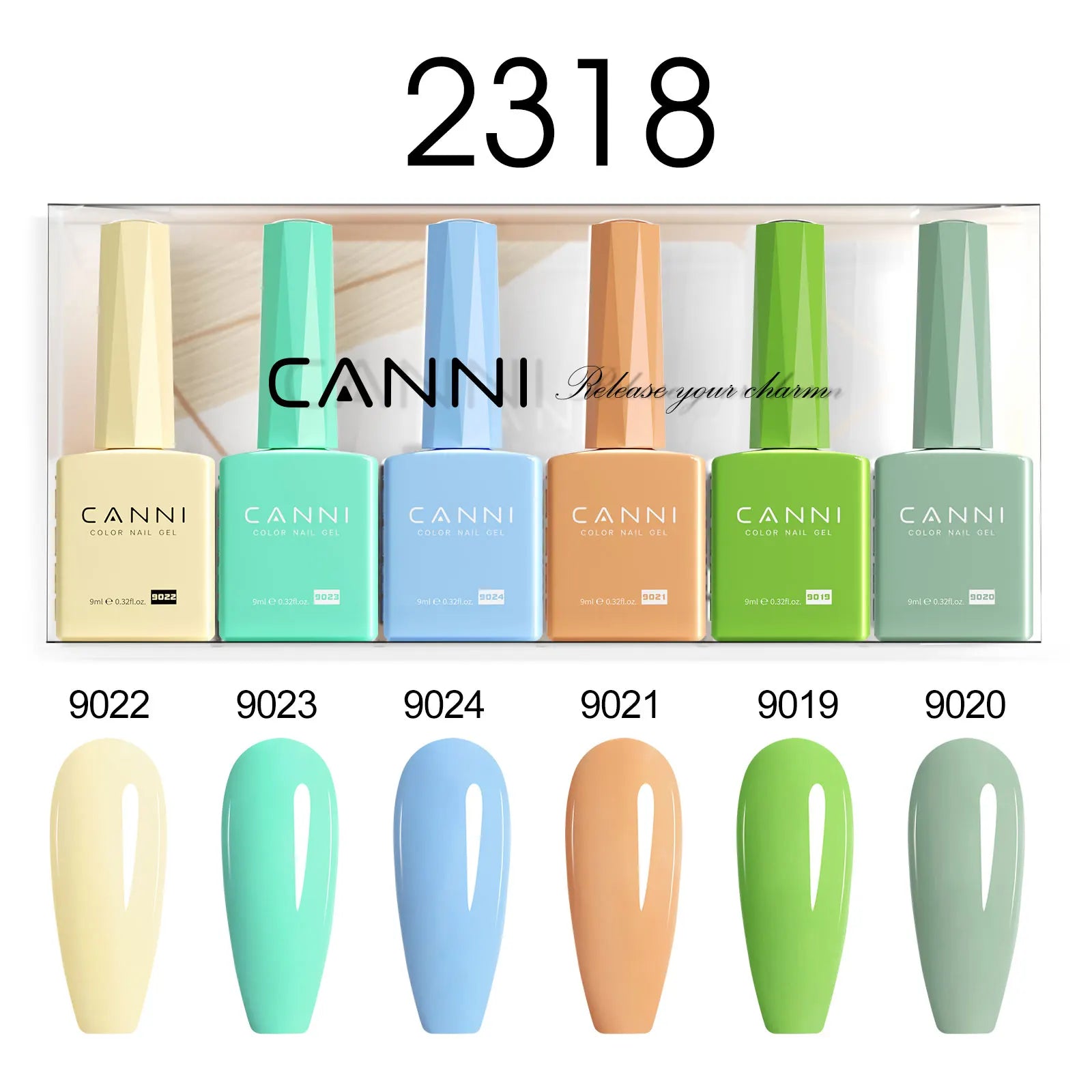 49375385026899 CANNI PureCare HEMA-freies Gel-Nagellack Set 6 Farben