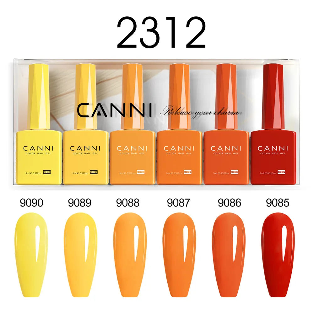 CANNI PureCare HEMA-freies Gel-Nagellack Set 6 Farben