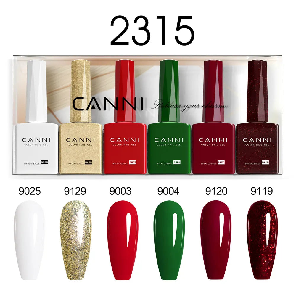 CANNI PureCare HEMA-freies Gel-Nagellack Set 6 Farben