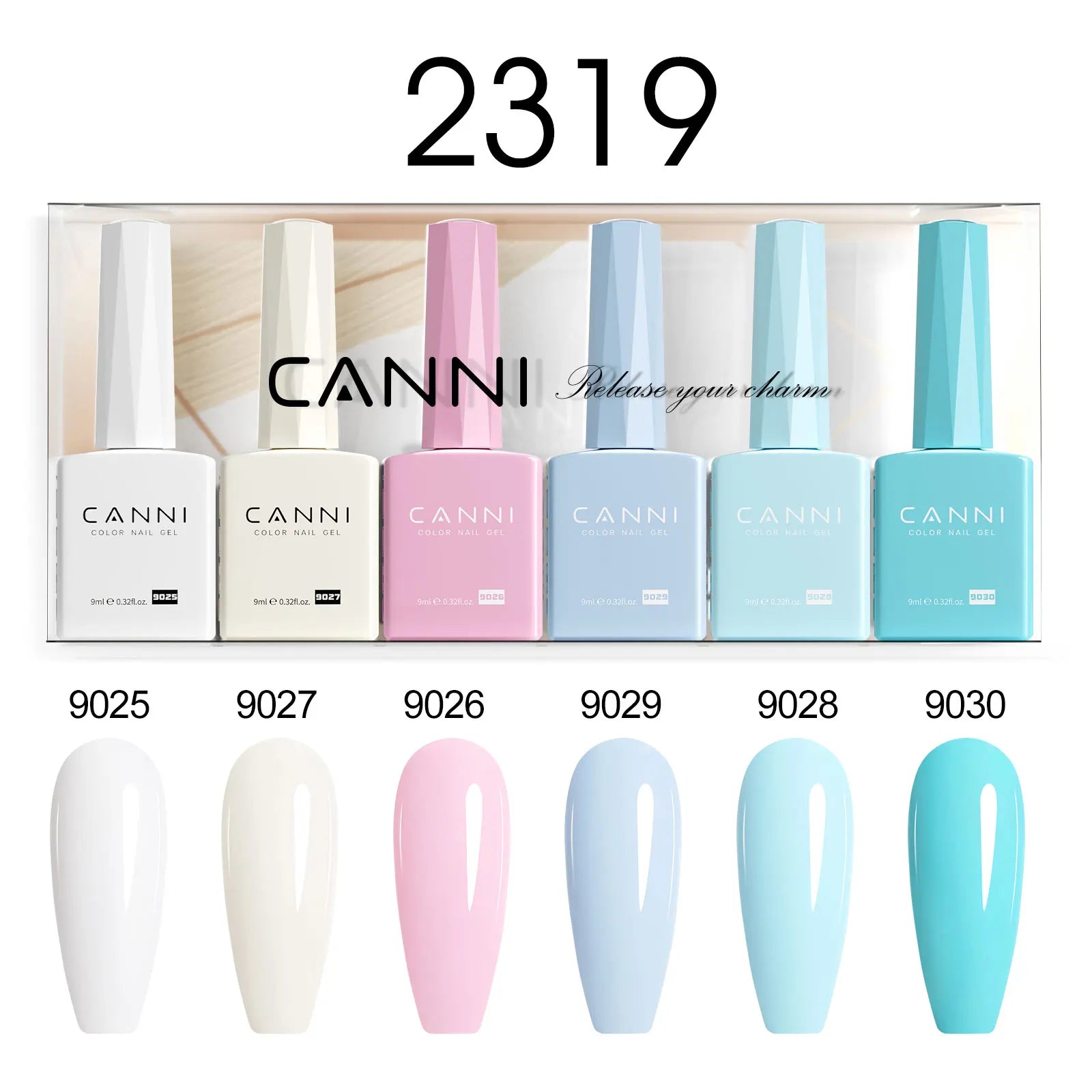 CANNI PureCare HEMA-freies Gel-Nagellack Set 6 Farben