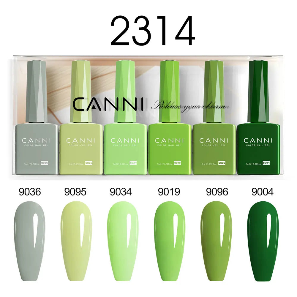 CANNI PureCare HEMA-freies Gel-Nagellack Set 6 Farben